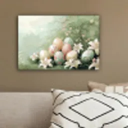 Paaseieren - Pasteltinten - Bloemen canvas 2cm klein -sfeer3