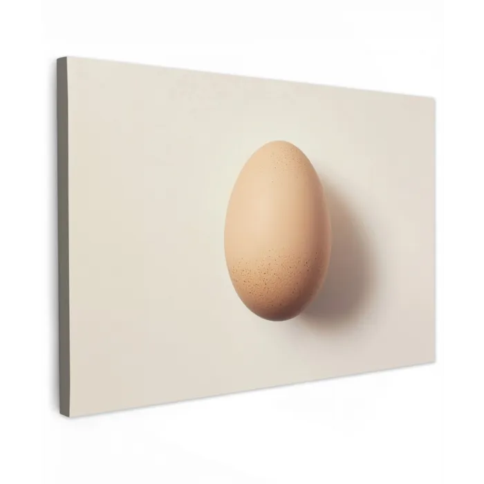 Ei - Beige - Ovaal - Egaal canvas 2cm klein -z3d
