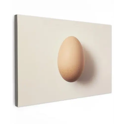 Ei - Beige - Ovaal - Egaal canvas 2cm klein -z3d
