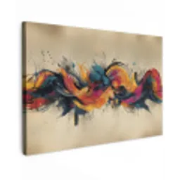 Explosie - Kleurrijk - Vormen - Abstract canvas 2cm klein -z3d