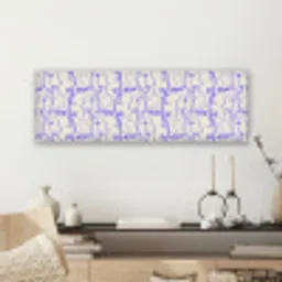 Gezicht - Blauw - Lijnen - Beige canvas 2cm klein 828 -sfeer6