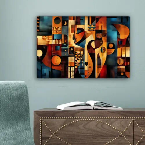 Figuren - Abstract - Symbolen canvas 2cm klein -sfeer4