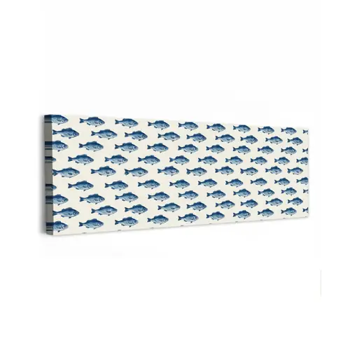 Vis - Patroon - Blauw canvas 2cm klein 828 -z3d