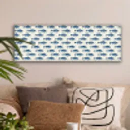 Vis - Patroon - Blauw canvas 2cm klein 828 -sfeer1