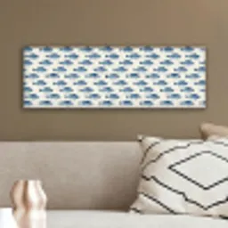 Vis - Patroon - Blauw canvas 2cm klein 828 -sfeer3