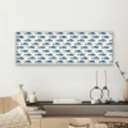 Vis - Patroon - Blauw canvas 2cm klein 828 -sfeer6