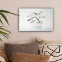 Vissen - Water - Wit canvas 2cm klein -sfeer1