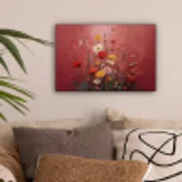 Bloemenboeket - Diepte - Tastbare textuur canvas 2cm klein -sfeer1