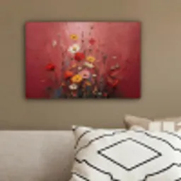 Bloemenboeket - Diepte - Tastbare textuur canvas 2cm klein -sfeer3