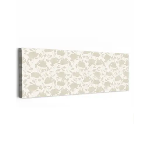 Bloemenpatroon - Silhouet - Wit canvas 2cm klein 828 -z3d