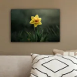Bloem - Narcis - Gras - Geel canvas 2cm klein -sfeer3