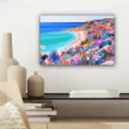 Bloemenweide - Zee - Zomers canvas 2cm klein -sfeer6