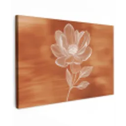 Bloem - Minimalistisch - Wit canvas 2cm klein -z3d