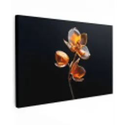 Bloem - Orchidee - Oranje canvas 2cm klein -z3d