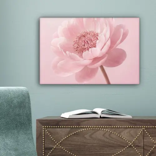 Bloem - Pioenroos - Roze canvas 2cm klein -sfeer4