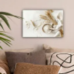 Bloem - Hout - Tarwe canvas 2cm klein -sfeer1