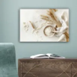 Bloem - Hout - Tarwe canvas 2cm klein -sfeer4
