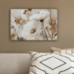Bloemen - Beige - Winter canvas 2cm klein -sfeer3