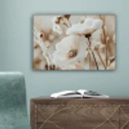 Bloemen - Beige - Winter canvas 2cm klein -sfeer4