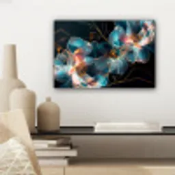 Bloemen - Zwart - Licht - Flora canvas 2cm klein -sfeer6