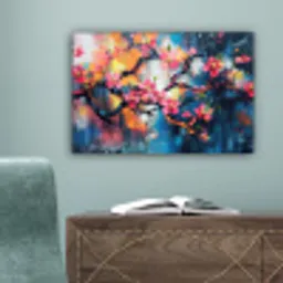 Bloemen - Tak - Artistiek - Roze canvas 2cm klein -sfeer4