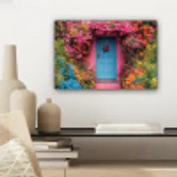 Bloemen - Deur - Roze canvas 2cm klein -sfeer6