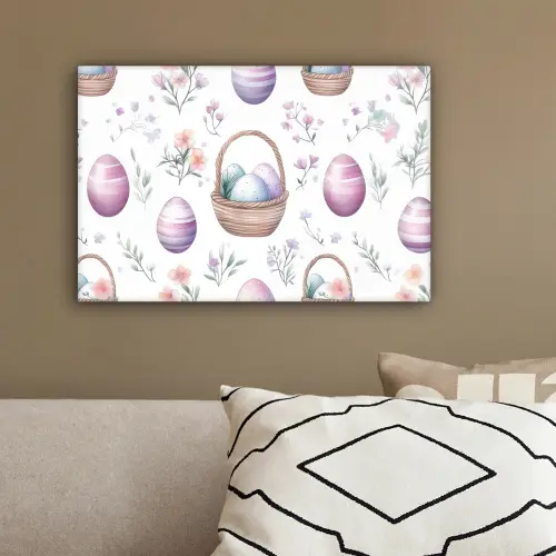 Bloemen - Paaseieren - Patroon canvas 2cm klein -sfeer3
