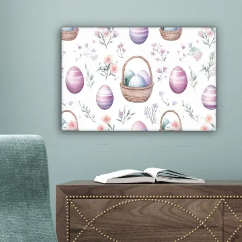 Bloemen - Paaseieren - Patroon canvas 2cm klein -sfeer4