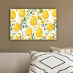 Bloemen - Paaseieren - Geel canvas 2cm klein -sfeer3