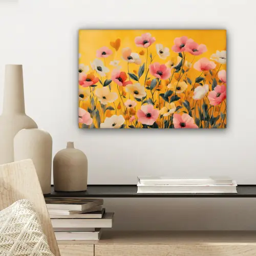 Bloemen - Veld - Geel canvas 2cm klein -sfeer6
