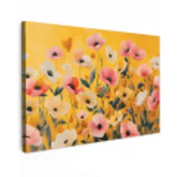 Bloemen - Veld - Geel canvas 2cm klein -z3d
