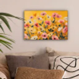 Bloemen - Veld - Geel canvas 2cm klein -sfeer1