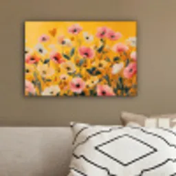 Bloemen - Veld - Geel canvas 2cm klein -sfeer3