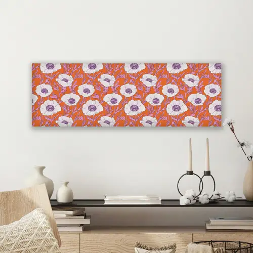 Bloemen - Grafisch - Oranje canvas 2cm klein 828 -sfeer6