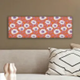 Bloemen - Grafisch - Oranje canvas 2cm klein 828 -sfeer3