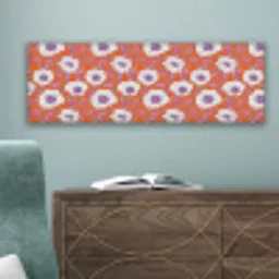 Bloemen - Grafisch - Oranje canvas 2cm klein 828 -sfeer4