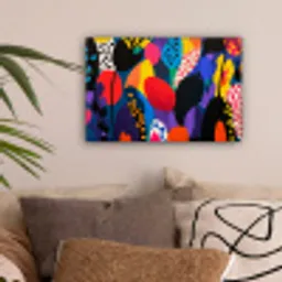 Bloemen - Bladeren - Abstract - Rood canvas 2cm klein -sfeer1