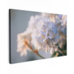 Bloemen - Lichtblauw - Wazig - Trosje canvas 2cm klein -z3d