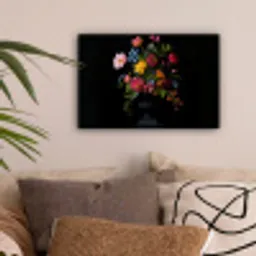 Bloemen - Vrolijk - Vaas canvas 2cm klein -sfeer1