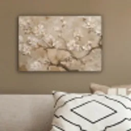 Bloemen - Modern - Beige - Wit - Bloesem canvas 2cm klein -sfeer3