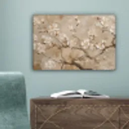 Bloemen - Modern - Beige - Wit - Bloesem canvas 2cm klein -sfeer4