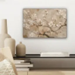 Bloemen - Modern - Beige - Wit - Bloesem canvas 2cm klein -sfeer6