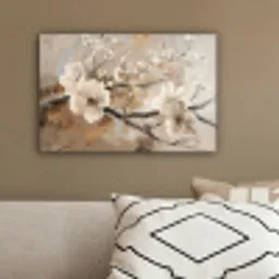 Bloemen - Natuur - Wit - Bloesem - Abstract canvas 2cm klein -sfeer3