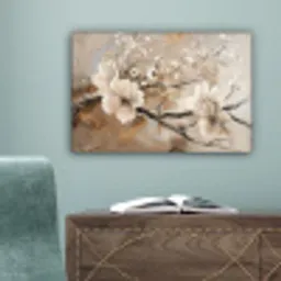 Bloemen - Natuur - Wit - Bloesem - Abstract canvas 2cm klein -sfeer4