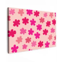 Bloemen - Patroon - Roze canvas 2cm klein -z3d