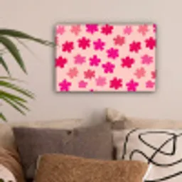 Bloemen - Patroon - Roze canvas 2cm klein -sfeer1