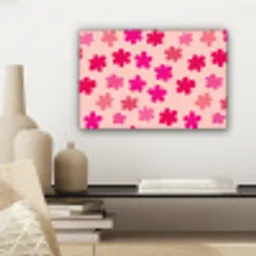 Bloemen - Patroon - Roze canvas 2cm klein -sfeer6