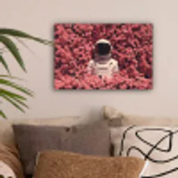 Bloemen - Roze - Astronaut canvas 2cm klein -sfeer1