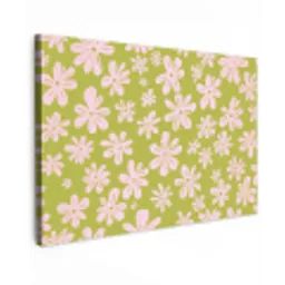Bloemen - Roze - Getekend - Patroon canvas 2cm klein -z3d