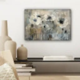 Bloemen - Planten - Grijs - Abstract canvas 2cm klein -sfeer6